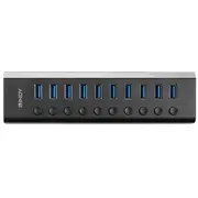 Lindy 10 Port Usb 3.0 Hub mit Ein-/Ausschaltern  43370 4002888433709 84718000
