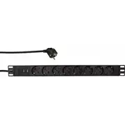 Logilink 8 kontaktligzdu pagarinātājs Cee7/32 Usb, ar pārslodzes aizsardzību  Pdu8C02 4052792055580 85444290