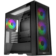 Obudowa Evolveo Rhino, obudowa eATX/ATX, 4X Argb ventilátor 120Mm, panel boczny ze szkła hartowanego  przedni z siatką Rhino-Bk-4 8595683205924