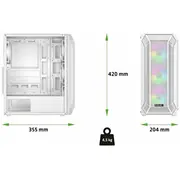 Obudowa Evolveo Xenon, obudowa Atx, 4X Argb ventilátor 120Mm, przedni panel airflow mesh, biała  Xenon-Wh-4 8595683205948
