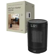 Radiators Mill  Fh1500Black Ceramic fan heater 1500 W Suitable for rooms up to 22 m² Black 7090019825735