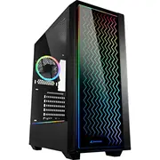 Sharkoon Rgb Lit 200 Black, Front und Seitenteil aus gehärtetem Glas  4044951028160