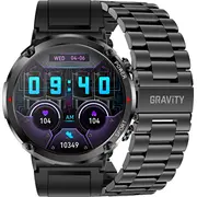 Smartwatch Gravity Zegarek męski Gt21-1 Bk/Bk Steel/Bk  Gt21 5900148049785