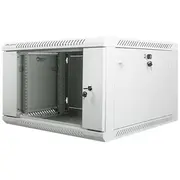 Szafa instalacyjna wisząca 19 cali 6U 600X600Mm Drzwi szklane szara  Wf01-6606-10S 5901969403084 Nulagr6U0000004