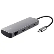 Trust 25672 interface hub Usb Type-C Grey  8713439256727 Kbatruada0009