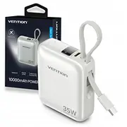 Vention 10000Mah 35W Pd z wbudowanym kablem Usb-C beżowy  Fhen0 6922794789197 Ak-Mob-Vntn-014