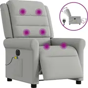vidaXL Elektriska masāžas krēsls, pelēks, audums  3303313 8721102962950