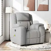 vidaXL Saliekams masāžas krēsls, pelēks, ar auduma apdari  4015719 8721158337252