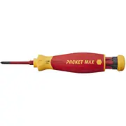 Wiha Schraubendreher mit Bitmagazin Pocketmax electric Rot/Gelb, 5-Teilig  45296 4010995452964