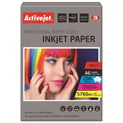 Activejet Ap6-260Gr200 Spīdīgs fotopapīrs ideāli fotogrāfiju, krāsainu atmiņu drukāšanai, 10X15 A6 200 gab.  5901452122645 Expacjpap0020