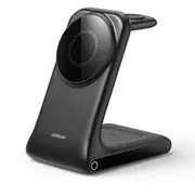 Adapteris Joyroom  Jr-W15 Wireless Charger 3 in 1 Charging Station with Magsafe - Black 6956116745004