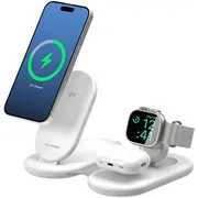 Alogic Packaway 3-In-1 Qi2 Bezvadu uzlādes statīvs White  Al31Wcpa-Wh 9350784102171