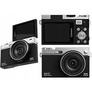 Digitālā kamera Xrec 64Mp / 4K 16X tālummaiņa Pagriežams Lcd ekrāns 2,88 C77 Black  Sb11439 5904647833371
