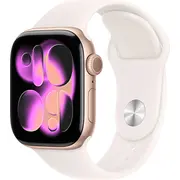 Apple Watch Series 11 Gps 42Mm Rose Gold alumīnija korpuss ar Light Blush sporta siksniņu M/L Meu44Et/A  195950461275