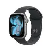 Apple Watch Series 11 Gps 42Mm Space Grey Aluminium Gehäuse mit Sport Band Black - S/M  Meqw4Zr/A 0195950631487