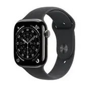 Apple Watch Series 11 Gps  Cellular 46Mm Slate Titanium korpuss ar Black sporta siksniņu M/L Mfd24W 0195950630176 Mfd24Wf/A