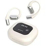 Bezvadu Bluetooth austiņas Ows ar Ai tulkotāju Skybuds ekrānu Beige  Kat07441 4252011911196 Atfsmhbtkat7441