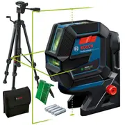 Bosch Powertools Kombilaser Gcl 2-50 G Professional, mit Tripod Blau/Black, grüne Laserlinien, Halterung Rm10 Professional  0601066M01 4059952511092