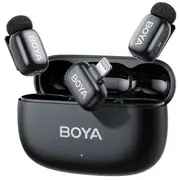 Boya Microphone Wireless Mini 2-03 2.4Ghz, Ai Powered Noise Cancellation with 2 transmitters and 1 receiver Lightning Black Eu  Boya-Mini-2-03 6977490711911