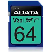 Cita datorprece Adata  Memory Sdxc 64Gb V30/Asdx64Gui3V30S-R Asdx64Gui3V30S-R 4713218463913