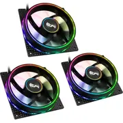 Cryorig Crona S Pwm Lüfter, Argb, 3Er Pack - 120Mm, Black  Lucr-015 4719692701282 Cr-Xrs3