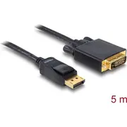 Delock Displayport Kabel Dp - Dvi241 St/St 5.00M Black  82593 4043619825936 85444290