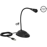 Delock Usb Schwanenhals Mikrofon Black  65871 4043619658718
