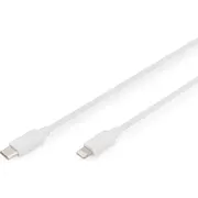 Digitus Daten- und Ladekabel Usb-C zu Lightning, 2M, weiß  Db-600109-020-W 4016032481577