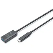 Digitus Verlängerungskabel Usb-C-Usb-A St./Bu. 10G  5,00M Da-73113 4016032497431 85444290