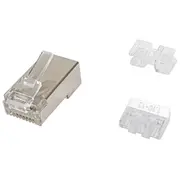 Equip Stecker Cat6A  geschirmt Rj45 100Stk transp. 121147 4015867233863 85366990
