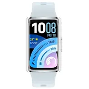Fitnesa aproce Huawei Band 11 Pro Silver ar alumīnija sakausējuma korpusu un Blue fluoroelastomēra siksniņu Candy-B49F  55020Gvj