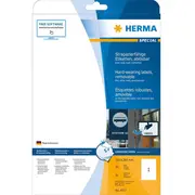Herma plēves etiķetes A4 210X297Mm white noņemamas 20 gab.  4577 4008705045773 39191080