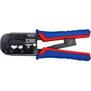 Knipex Crimpzange 97 51 10 Sb Blau/Rot, Rj-11/12 und Rj-45-Stecker  4003773044390