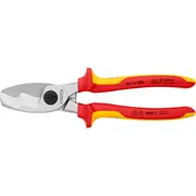 Knipex Kabelschere 95 16 200  Für Cu- und Al-Kabel, Doppelschneide, Vde 4003773026761