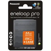 Panasonic Akku eneloop pro, Mignon Aa 1,2V / 2.500Mah  Case 4 Stück Akkubox Bk-3Hcde/4CpCase 5410853065036