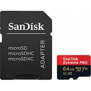 Sandisk Extreme Pro 64 Gb microSDXC Uhs-I U3, Class 10, V30, A2  Sdsqxcu-064G-Gn6Ma 0619659188573