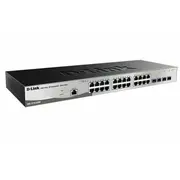 Pārslēdzējs D-Link Dgs-1210-28/Me/E pārvaldāms L2 Gigabit Ethernet 10/100/1000 1U Black, Grey  790069455131