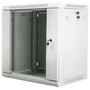 Szafa instalacyjna wisząca 19 cali 12U 600X450Mm szara Drzwi szklane  Wf01-6412-10S 5901969403145 Szalaewis0011