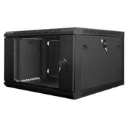 Szafa instalacyjna wisząca 19 cali 6U 600X600Mm czarna Drzwi szklane  Wf01-6606-10B 5901969403077 Szalaewis0025