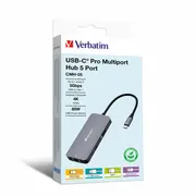 Verbatim Usb-C Pro Multiport-Hub mit 5 Anschlüssen Cmh-05  32150 023942321507