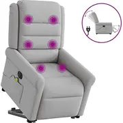 vidaXL elektriska masāžas krēsls ar pacelšanas funkciju, izvelkams, Grey  3303353 8721102963353