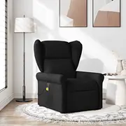 vidaXL Saliekams masāžas krēsls, Black, ar auduma apdari  4015668 8721158336743