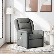 vidaXL Saliekams masāžas krēsls, dark grey, ar auduma apdari  4015607 8721158336132