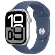 Watch Apple Series 10 Gps 46Mm Silver Aluminium Case with Sport Band M/L - Denim  Mwwm3Qc/A 195949563003