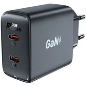 Adapteris Acefast  Fast charger Gan 35W Pd 2X Usb C A49 - black 6974316282198