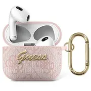 Aizmugurējais vāciņš Guess  Gua34Gsmp Airpods 3 cover różowy/pink 4G Script Metal Collection Gue001673-0 3666339009779
