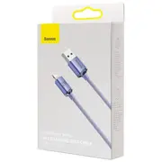Baseus Lightning Crystal Shine kabelis ātrai uzlādei un datu pārraidei 2.4A 2M Purple Cajy000105  6932172602734