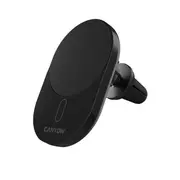 Canyon Cch-105, bezdrôtová autonabíjačka, magnetické uchytenie mobilu, 15W, 1X Usb-C 20W. čierna  Cns-Cch105B 5291485017774