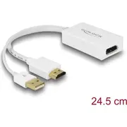 Delock Hdmi Adapter A - Displayport St/Bu 4K weiß Usb  62496 4043619624966 85366990