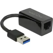 Delock Usb 3.2 Gen 1 Adapter, Usb-A Stecker  Rj-45 Buchse Black, 13Cm, Gigabit Lan 65903 4043619659036